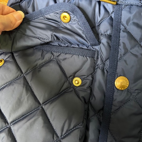 Polo Ralph Lauren Quilted Down Filled Vest Puffer Belted Blue Size S/P - Picture 2 of 10